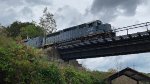 HZRX 6421 crosses Cascade Locks.